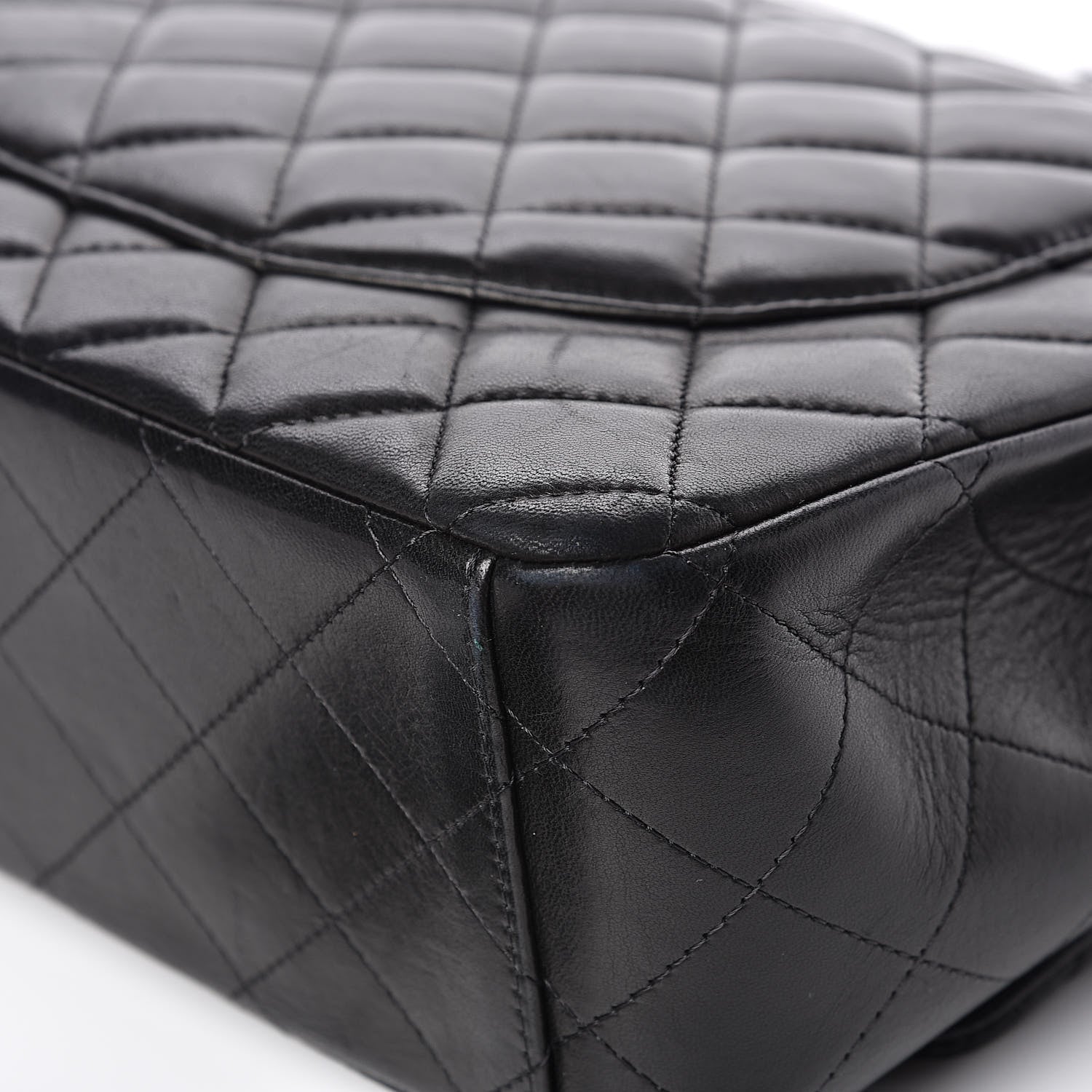 Chanel Lambskin Quilted Maxi Double Flap Black 14 of 15