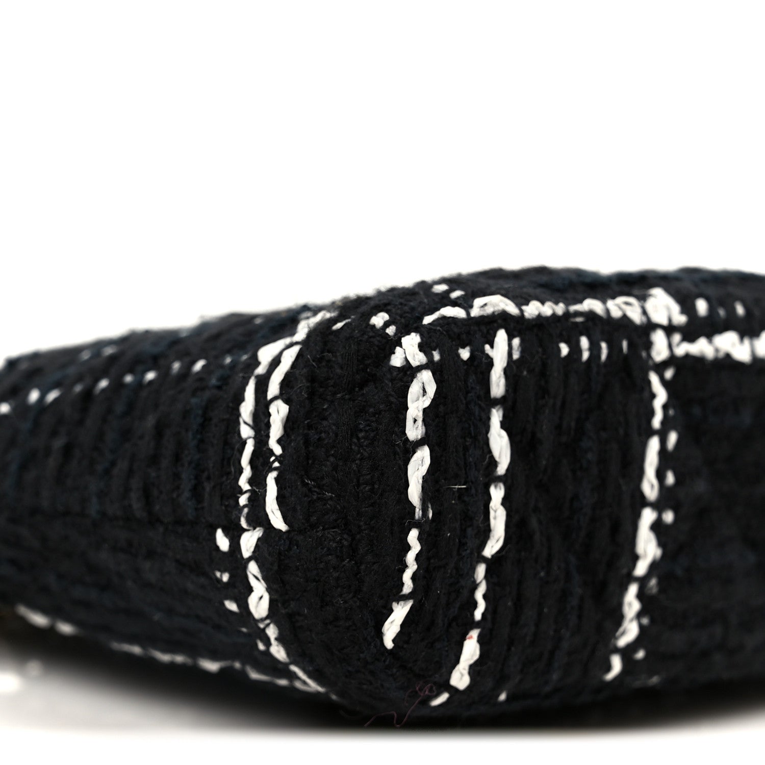 Chanel Tweed Quilted Mini Clutch With Chain Black White 10 of 11