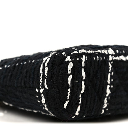 Chanel Tweed Quilted Mini Clutch With Chain Black White 10 of 11