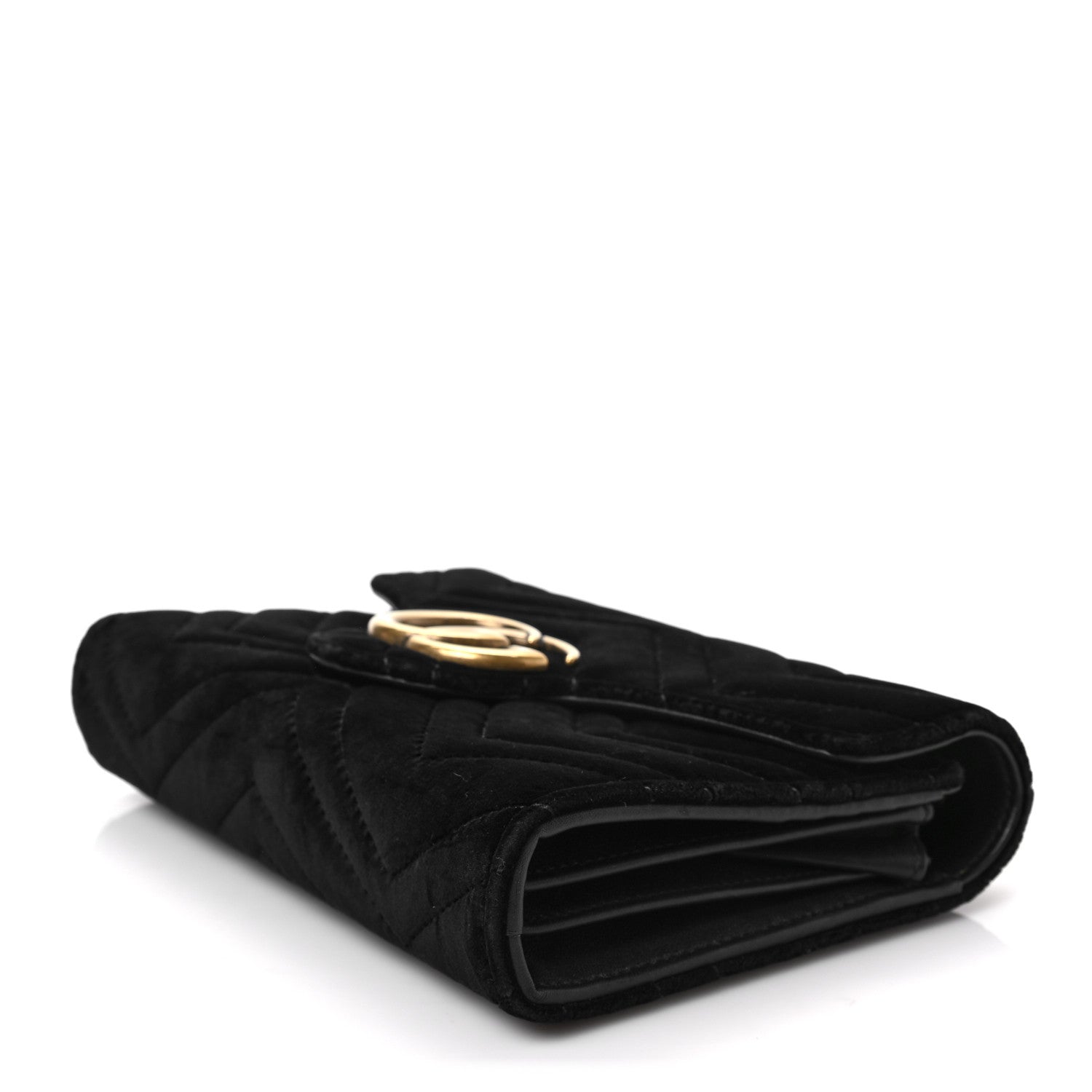 Gucci Velvet Matelasse GG Marmont Chain Wallet Black 7 of 7