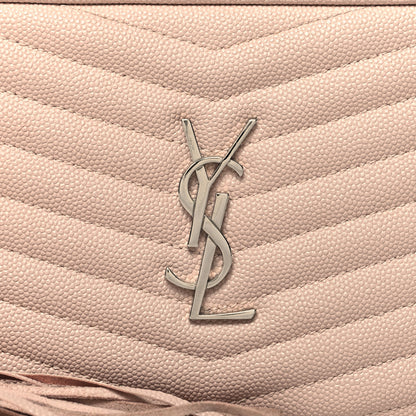 Saint Laurent Grain De Poudre Matelasse Monogram Mini Lou Camera Bag Marble Pink 8 of 10