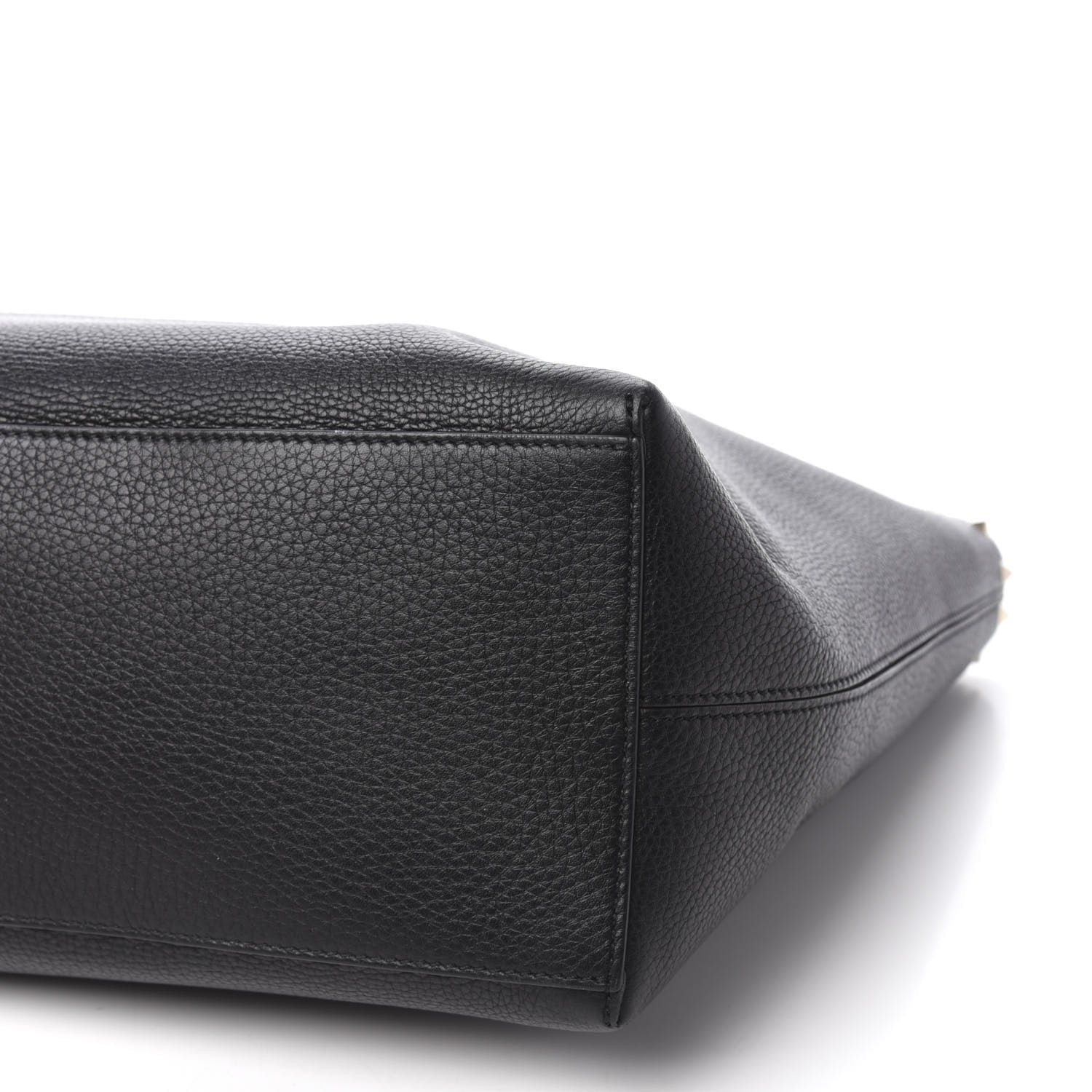 Valentino Garavani Grained Calfskin Rockstud Shoulder Tote Black 7 of 10
