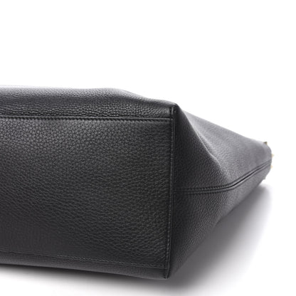 Valentino Garavani Grained Calfskin Rockstud Shoulder Tote Black 7 of 10