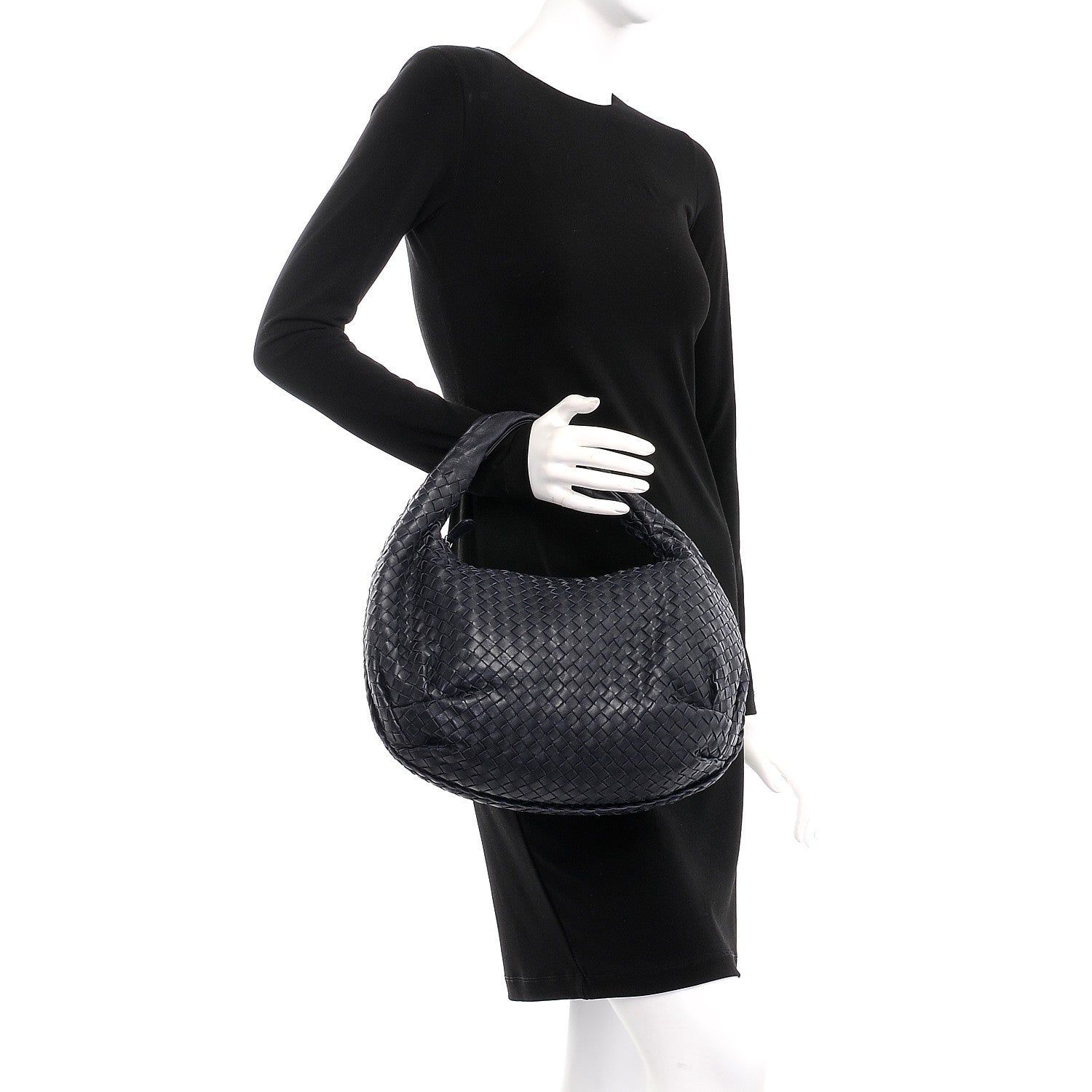 Bottega Veneta Nappa Intrecciato Medium Belly Veneta Hobo Ink 2 of 8