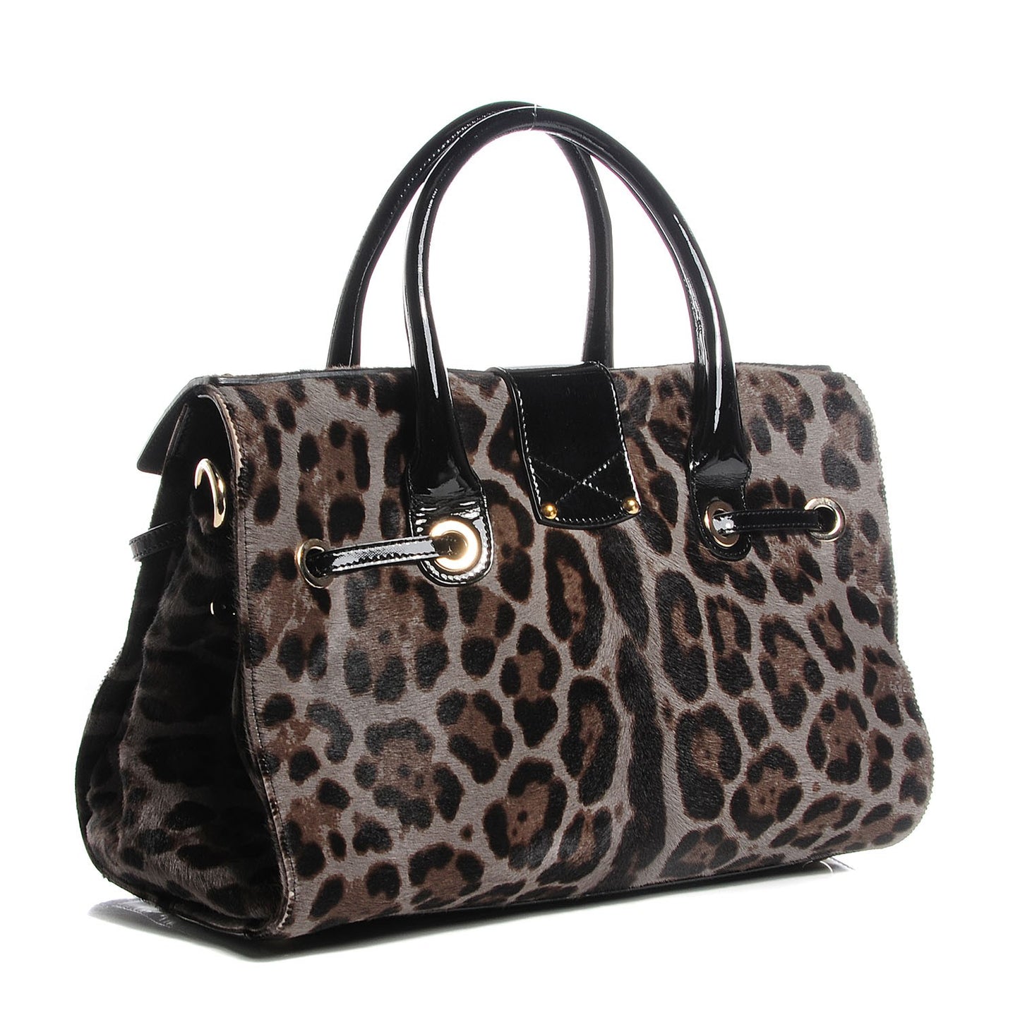 Calf Hair Leopard Print Medium Rosalie Satchel