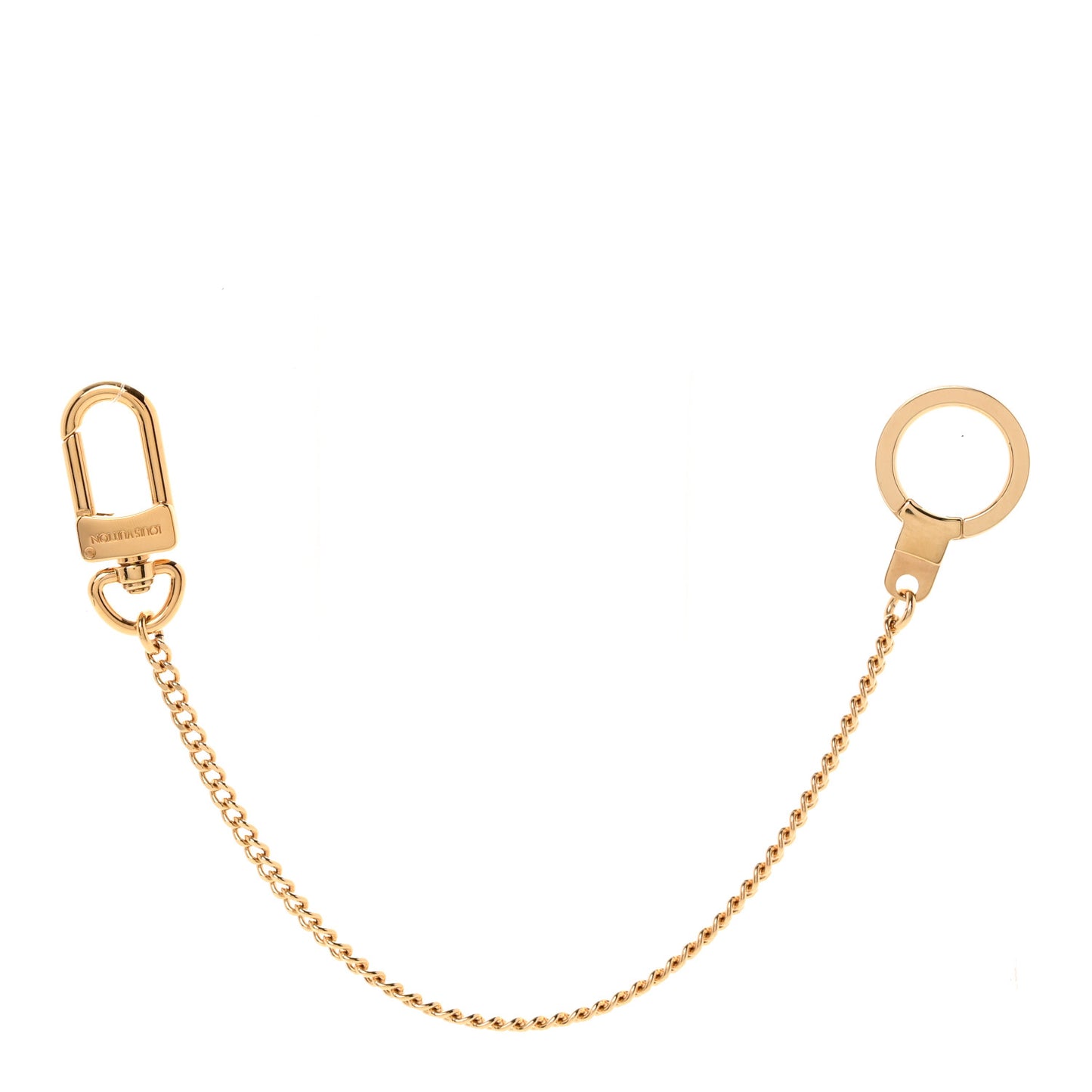Metal Pochette Extender Key Ring Chain Gold