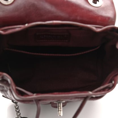 Chanel Glazed Calfskin Quilted Small Salzburg Backpack Burgundy 5 of 11