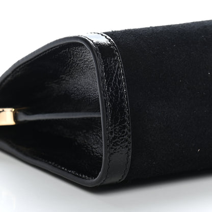 Gucci Suede Patent GG Web Small Ophidia Chain Shoulder Bag Black 8 of 9