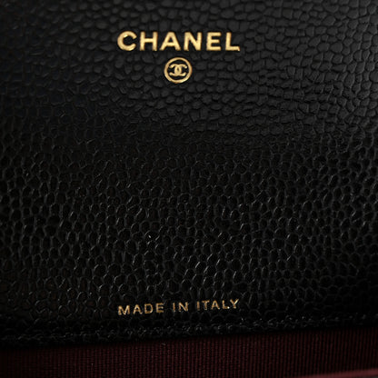 Chanel Caviar Quilted Flap Card Holder Wallet Black 7 of 9