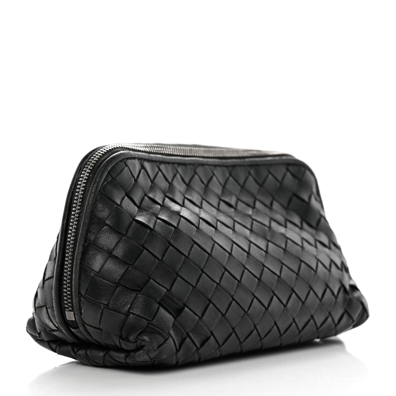 Bottega Veneta Nappa Intrecciato Small Cosmetic Pouch Black 3 of 8