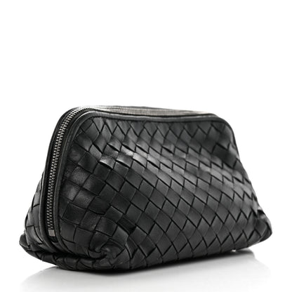Bottega Veneta Nappa Intrecciato Small Cosmetic Pouch Black 3 of 8