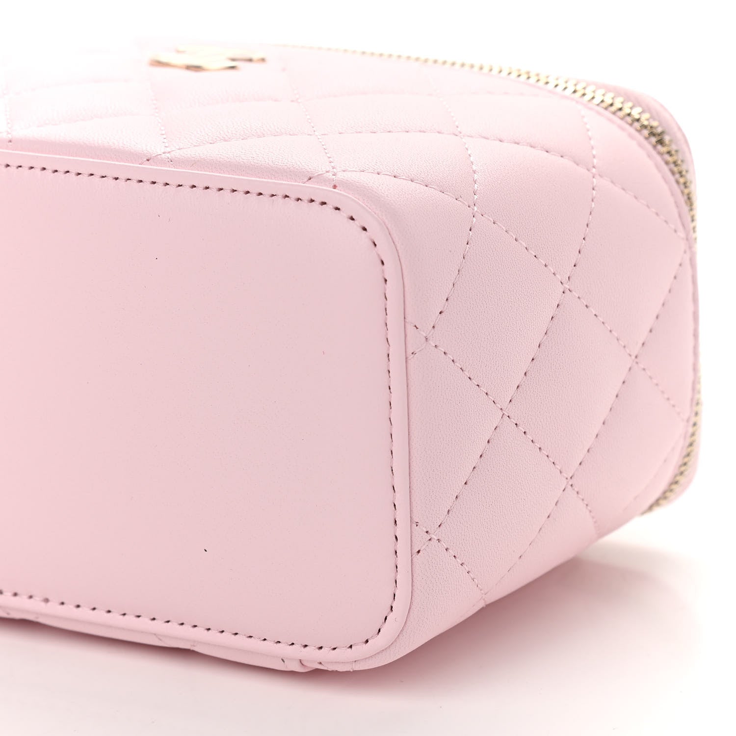 Chanel Lambskin Quilted Small Top Handle Vanity Case With Chain Light Pink 10 of 12