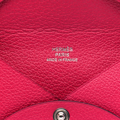 Hermes Evercolor Calvi Card Case Framboise 5 of 5