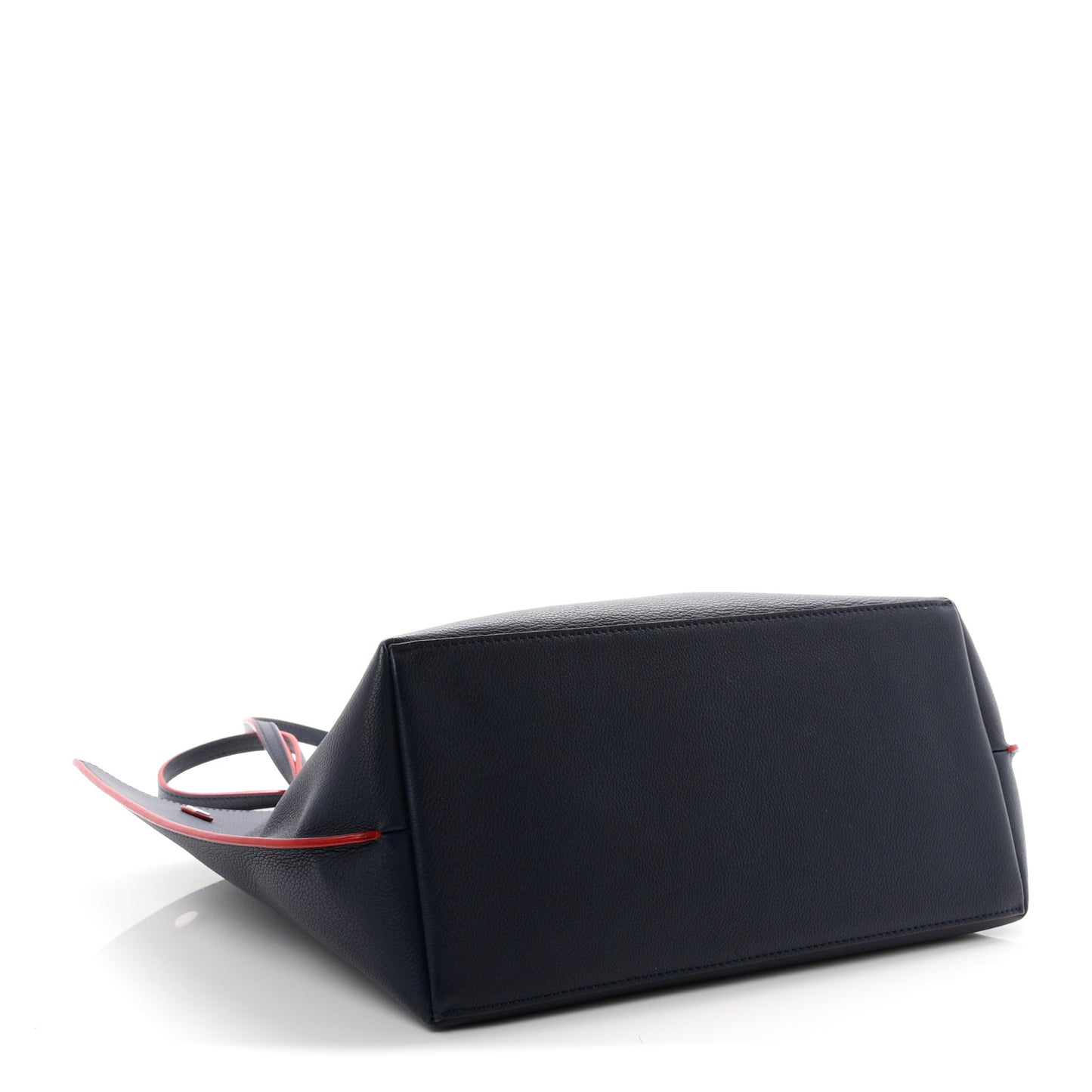 Calfskin Lockme Go Tote Marine Rouge