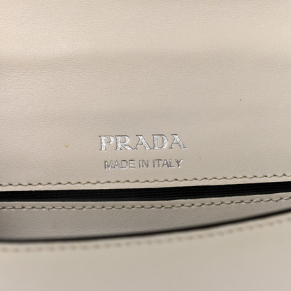 Prada City Calf Plex Ribbon Bag White 6 of 19