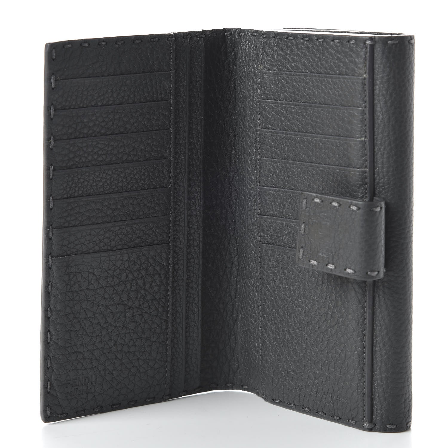Fendi Cuoio Romano Selleria Peekaboo Continental Wallet Asfalto 10 of 22