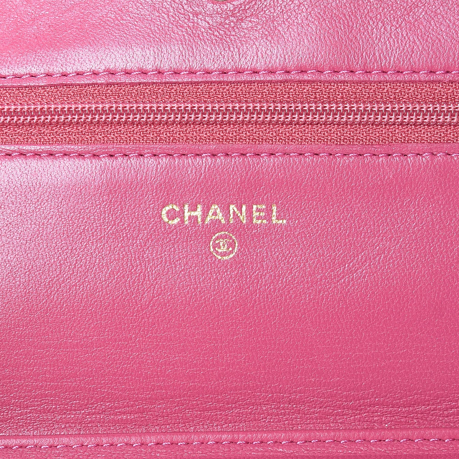 Chanel Caviar Camellia Embossed Wallet On Chain WOC Fuchsia 6 of 22