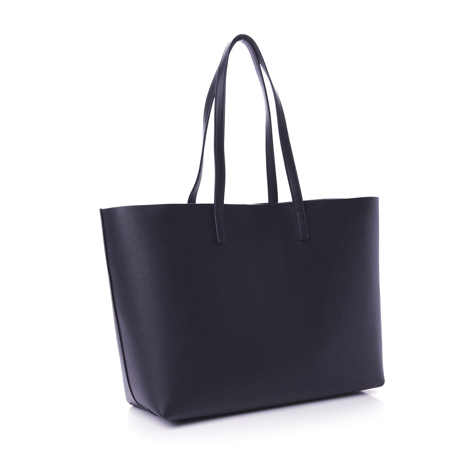 Saint Laurent Calfskin Large Shopping Tote Deep Marine 3 of 10