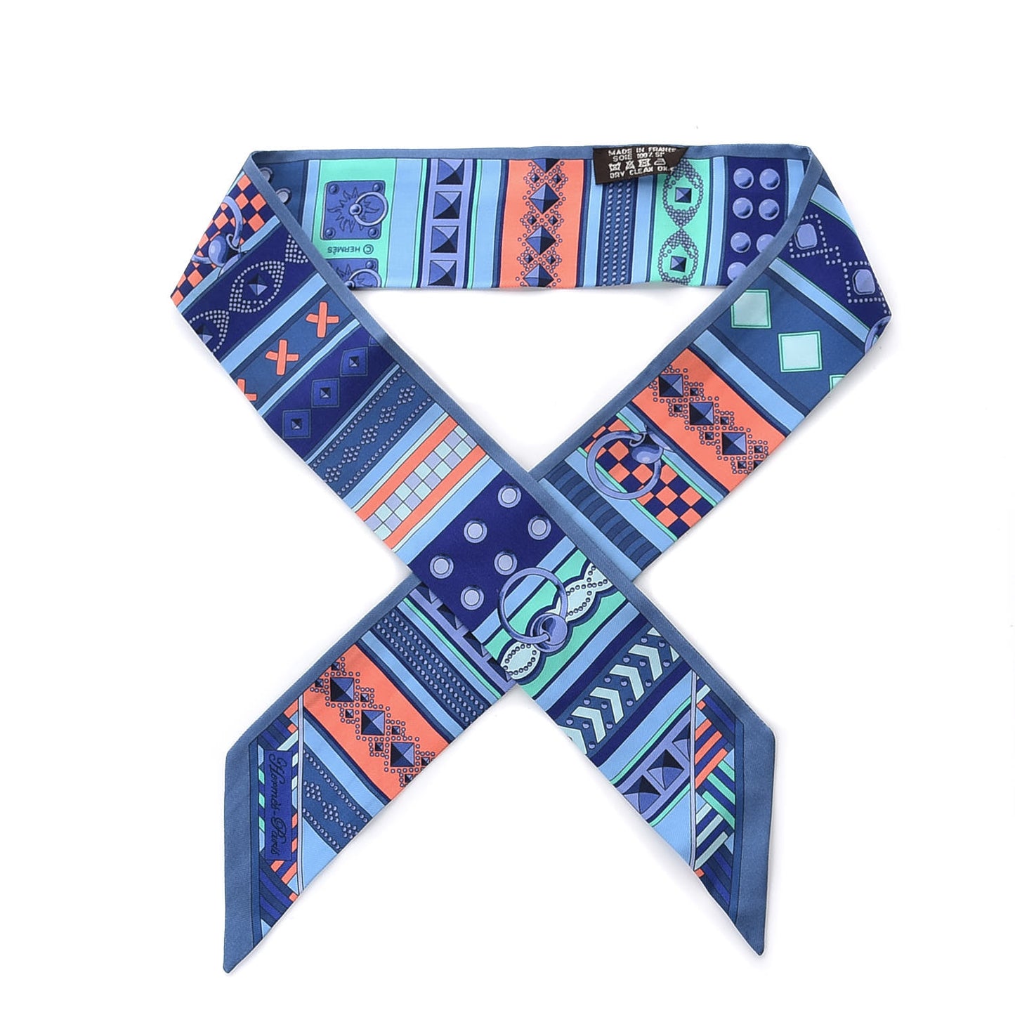 Silk Colliers de Chiens Twilly Blue Jean Vert Coral