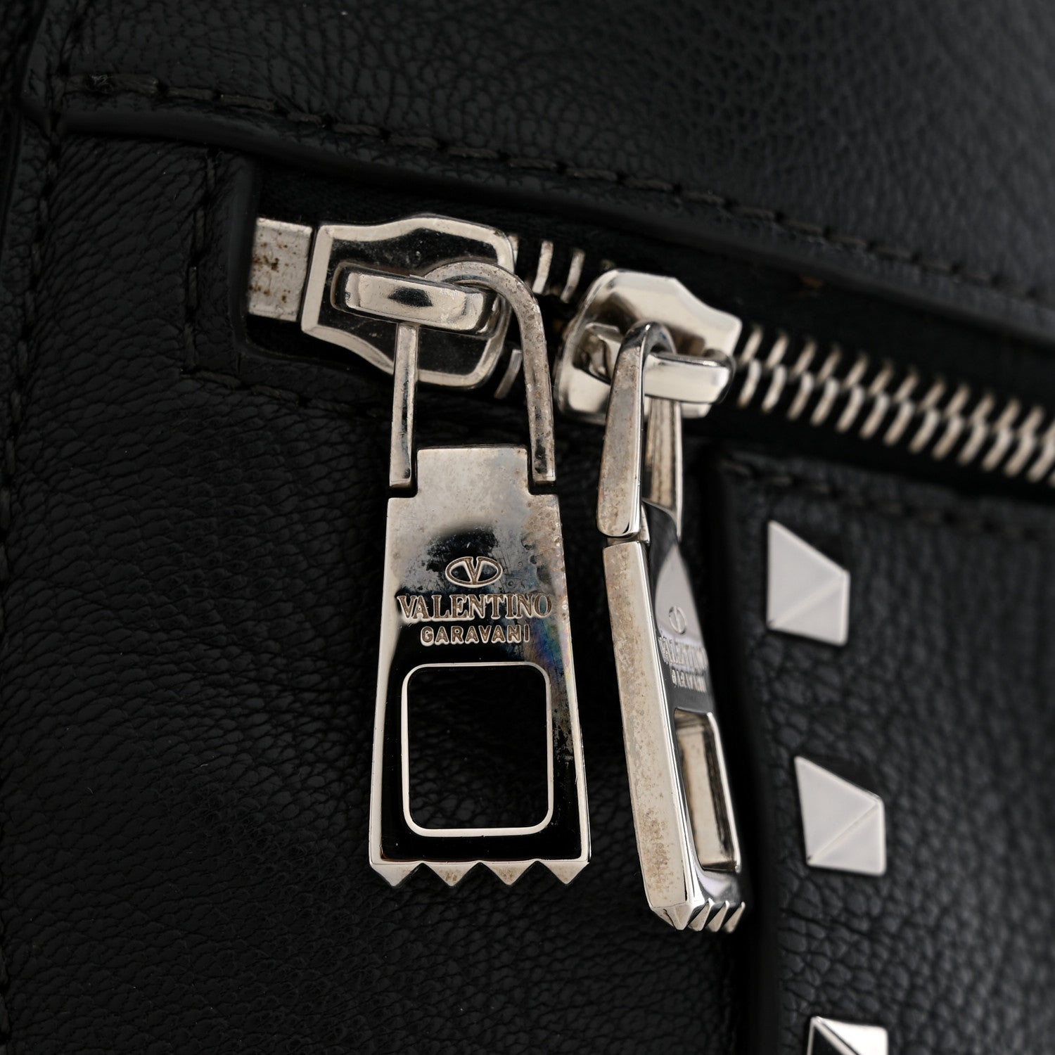 Valentino Garavani Grained Calfskin Rockstud Backpack Black 12 of 12