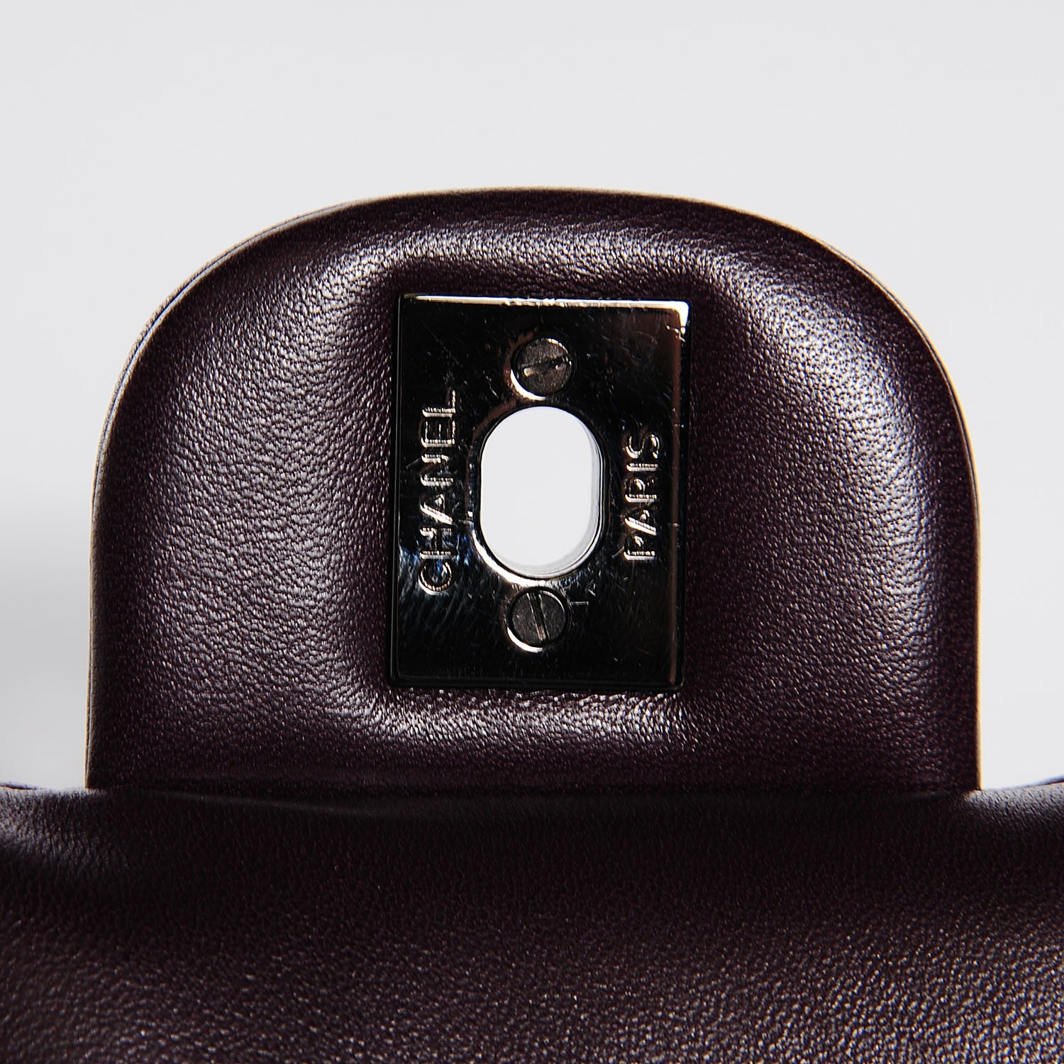 Chanel Lambskin Quilted Clutch With Chain Flap Purple 5 of 7