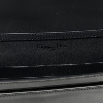 Christian Dior Metallic Patent Micro-Cannage Diorama Wallet on Chain Pouch Onyx Black 6 of 10