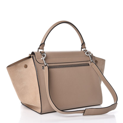 Celine Drummed Calfskin Suede Medium Trapeze Dune 4 of 9