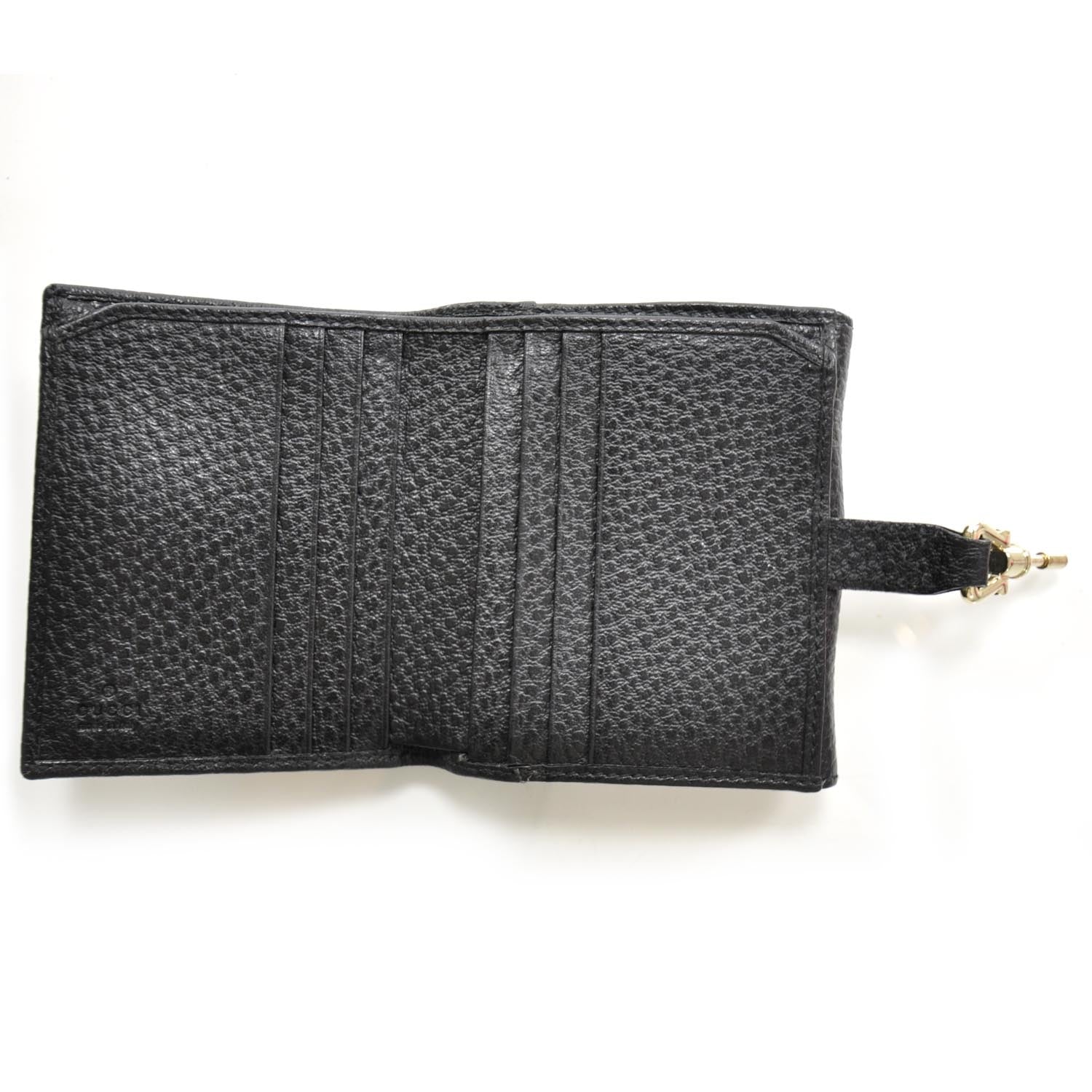 Gucci Leather Jackie French Wallet Black 6 of 8