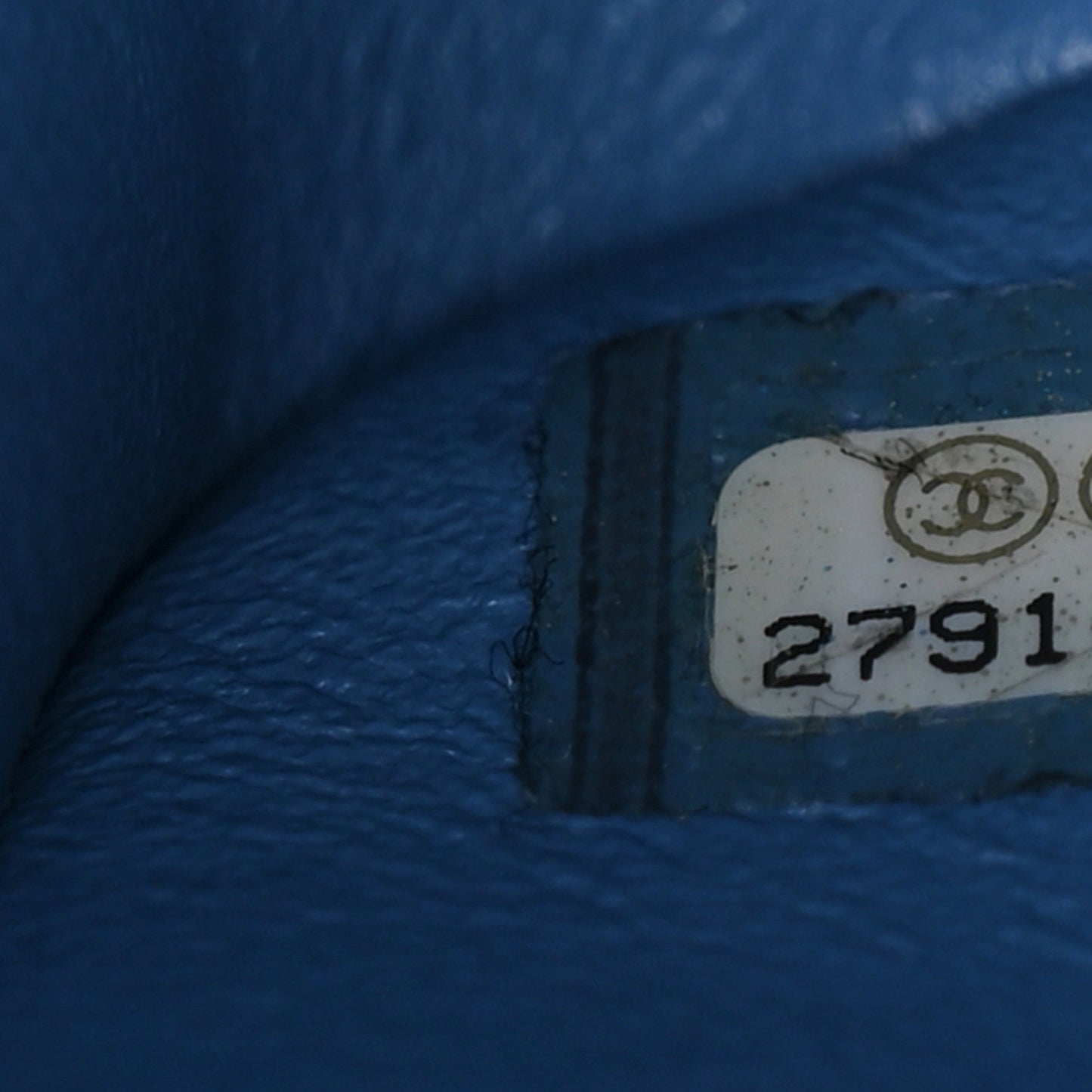 Lambskin Quilted Medium Double Flap Blue