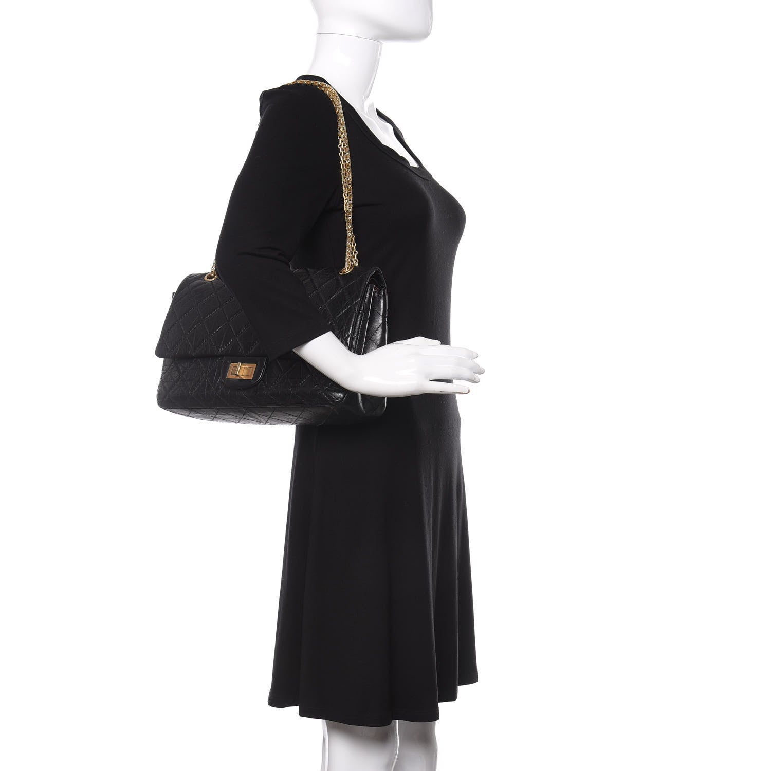 Chanel Aged Calfskin Quilted 2.55 Reissue 227 Flap Black 2 of 9
