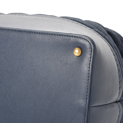 Chanel Iridescent Caviar Quilted Globe Trotter Shopping Tote Navy Blue 9 of 11