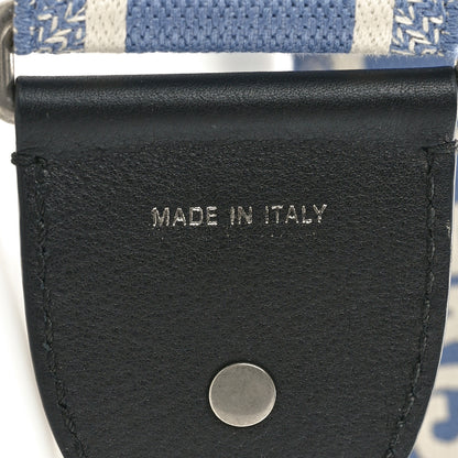 Christian Dior Canvas Embroidered Shoulder Strap Light Blue 4 of 4