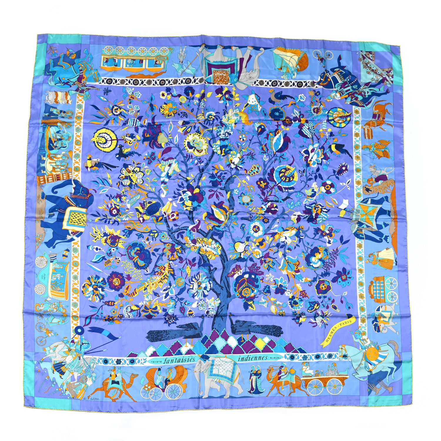 Hermes Silk Fantaisies Indiennes Shawl 140 1 of 7