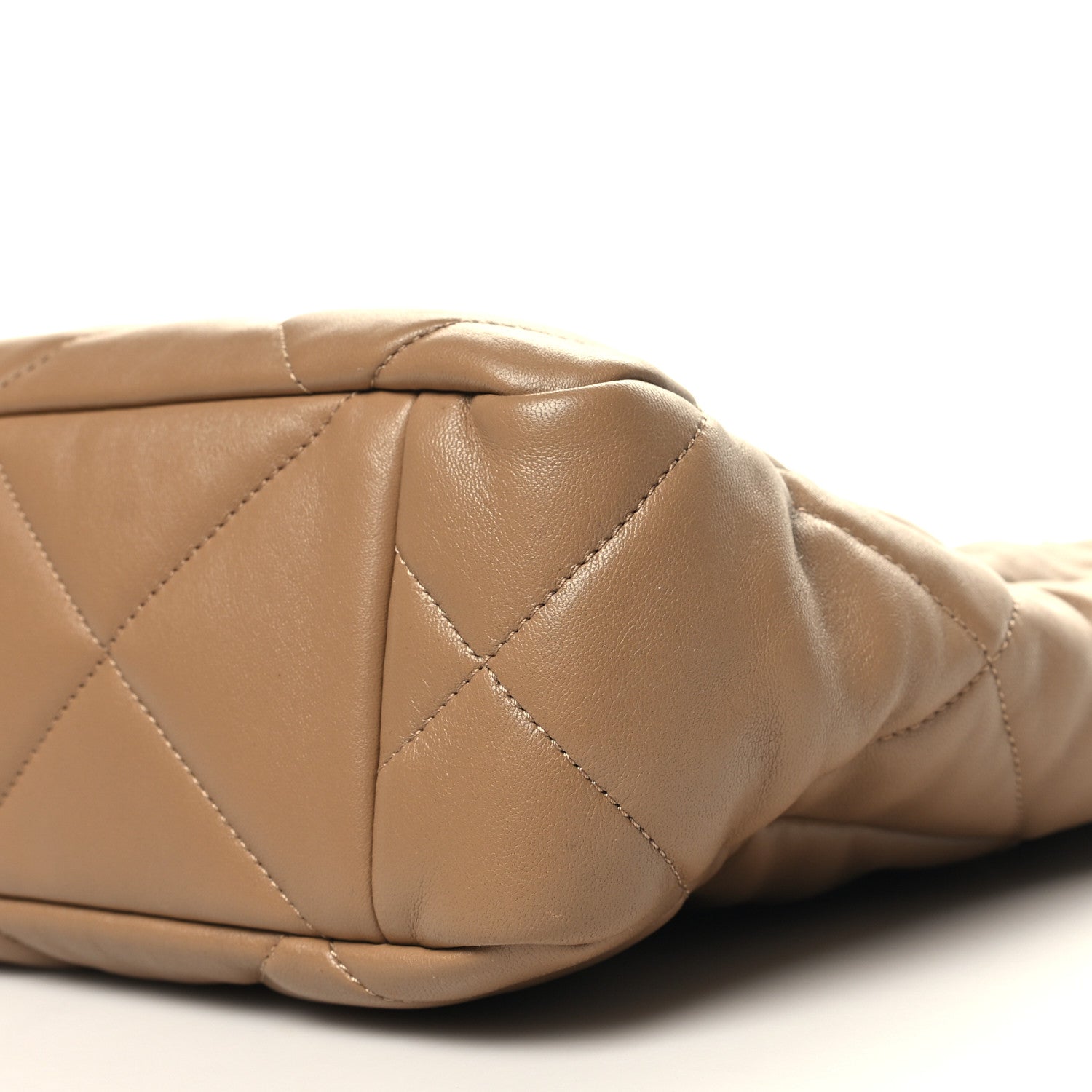 Chanel Lambskin Quilted Chanel 19 Shopping Bag Beige 10 of 10