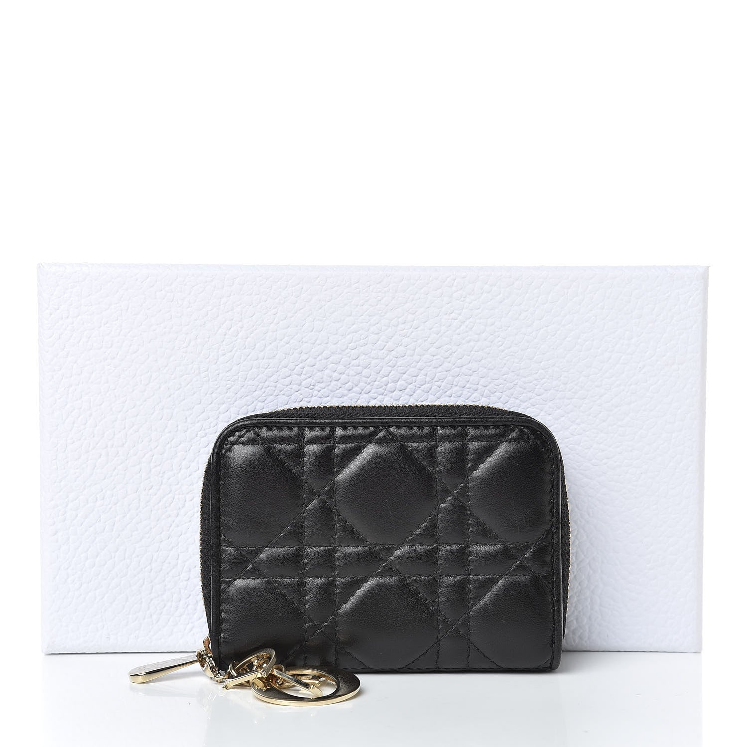 Christian Dior Lambskin Cannage Lady Dior Multi Card Holder Black 9 of 9