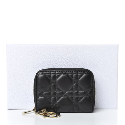 Christian Dior Lambskin Cannage Lady Dior Multi Card Holder Black 9 of 9