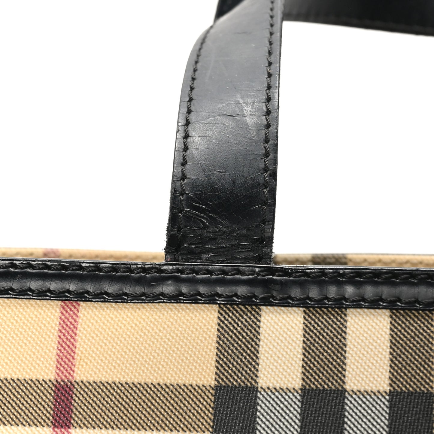 House Check Tote Black