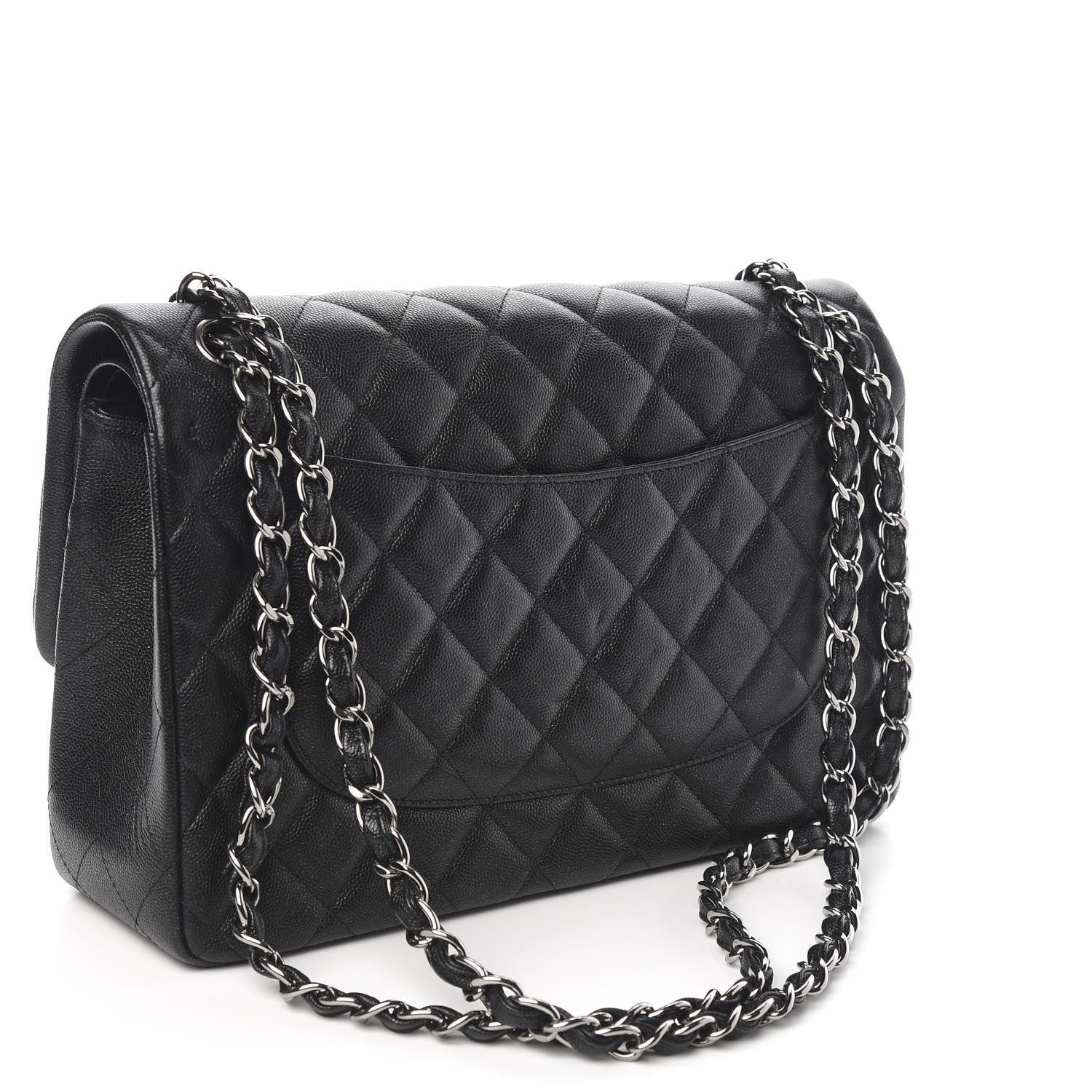 Chanel Iridescent Caviar Quilted Jumbo Double Flap Black 3 of 9