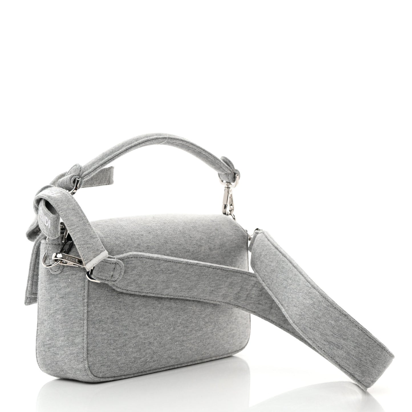 X MARC JACOBS Jersey Logo Medium Baguette Grey Ice