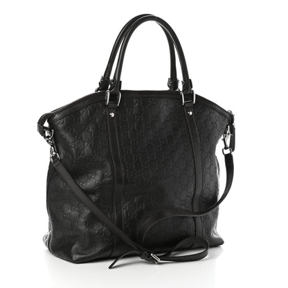 Gucci Guccissima Large GG Charm Convertible Dome Satchel Dark Brown 3 of 8