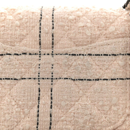 Chanel Tweed Quilted Mini Rectangular Flap Light Pink Black 11 of 12