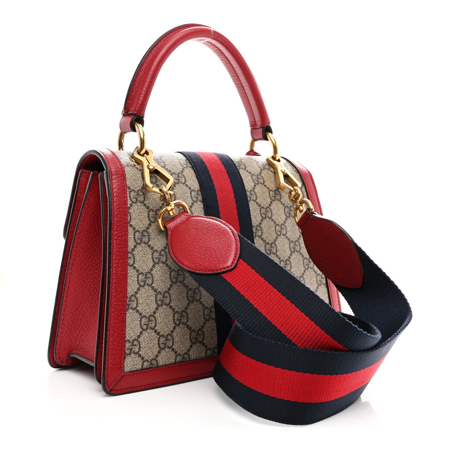 GUCCI Queen Margaret（クイーンマーガレット）GGスプリーム Gucci GG Supreme Monogram Small Queen Margaret Top Handle Bag Red