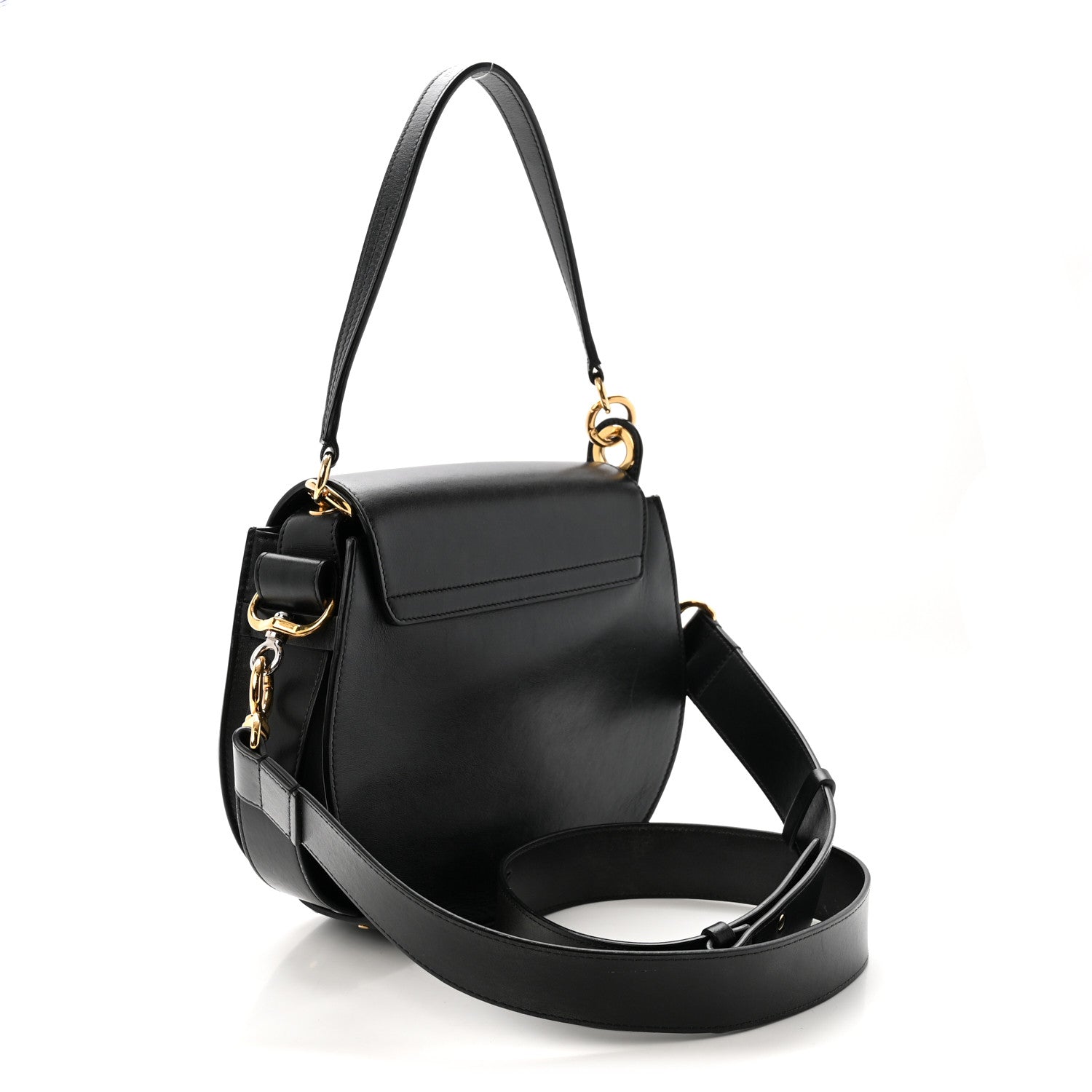 Chloe Calfskin Suede Large Tess Bag Black 3 of 9