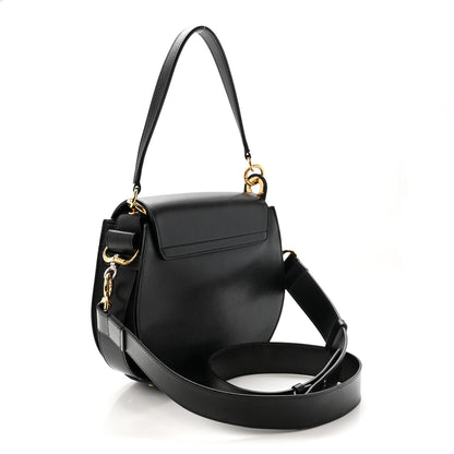 Chloe Calfskin Suede Large Tess Bag Black 3 of 9
