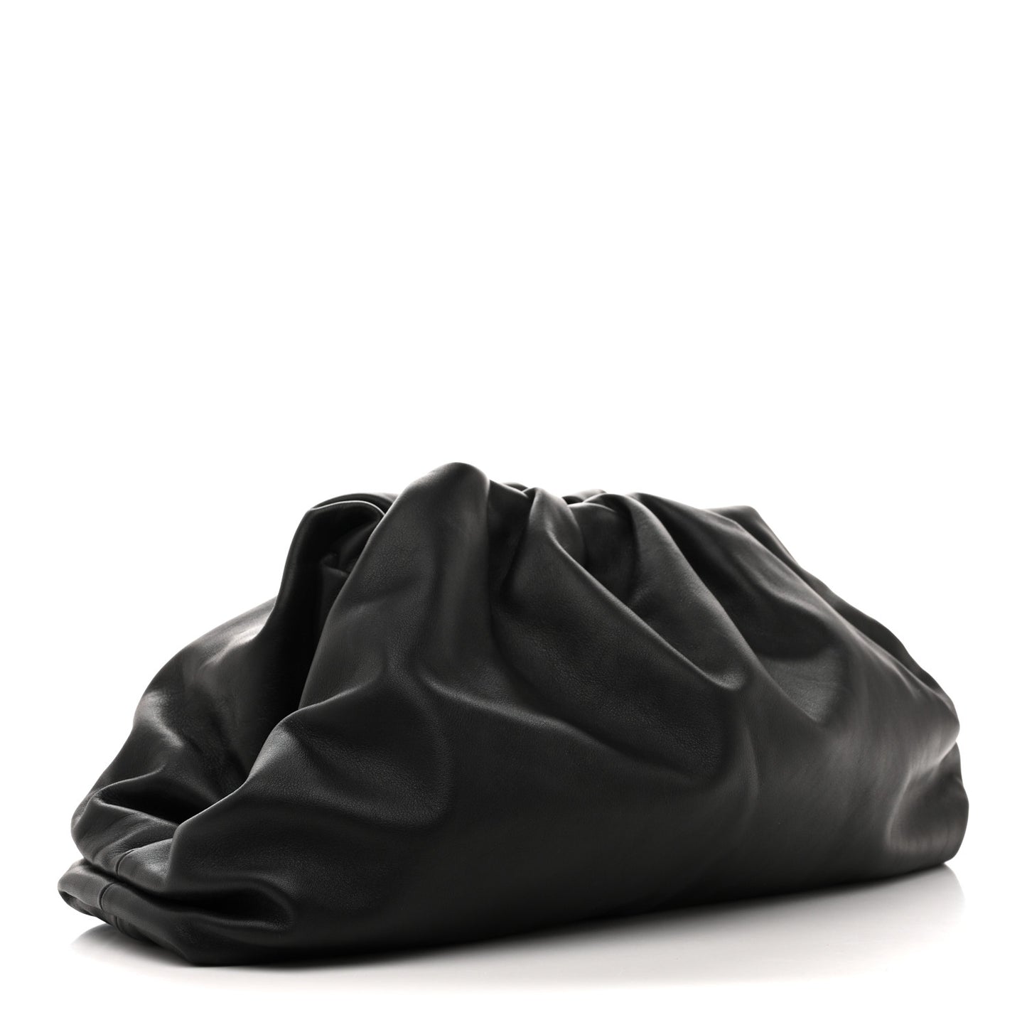Smooth Butter Calf The Pouch Oversized Clutch Black
