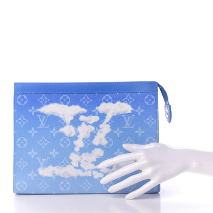 Louis Vuitton Monogram Clouds Pochette Voyage MM A4 Blue 2 of 8