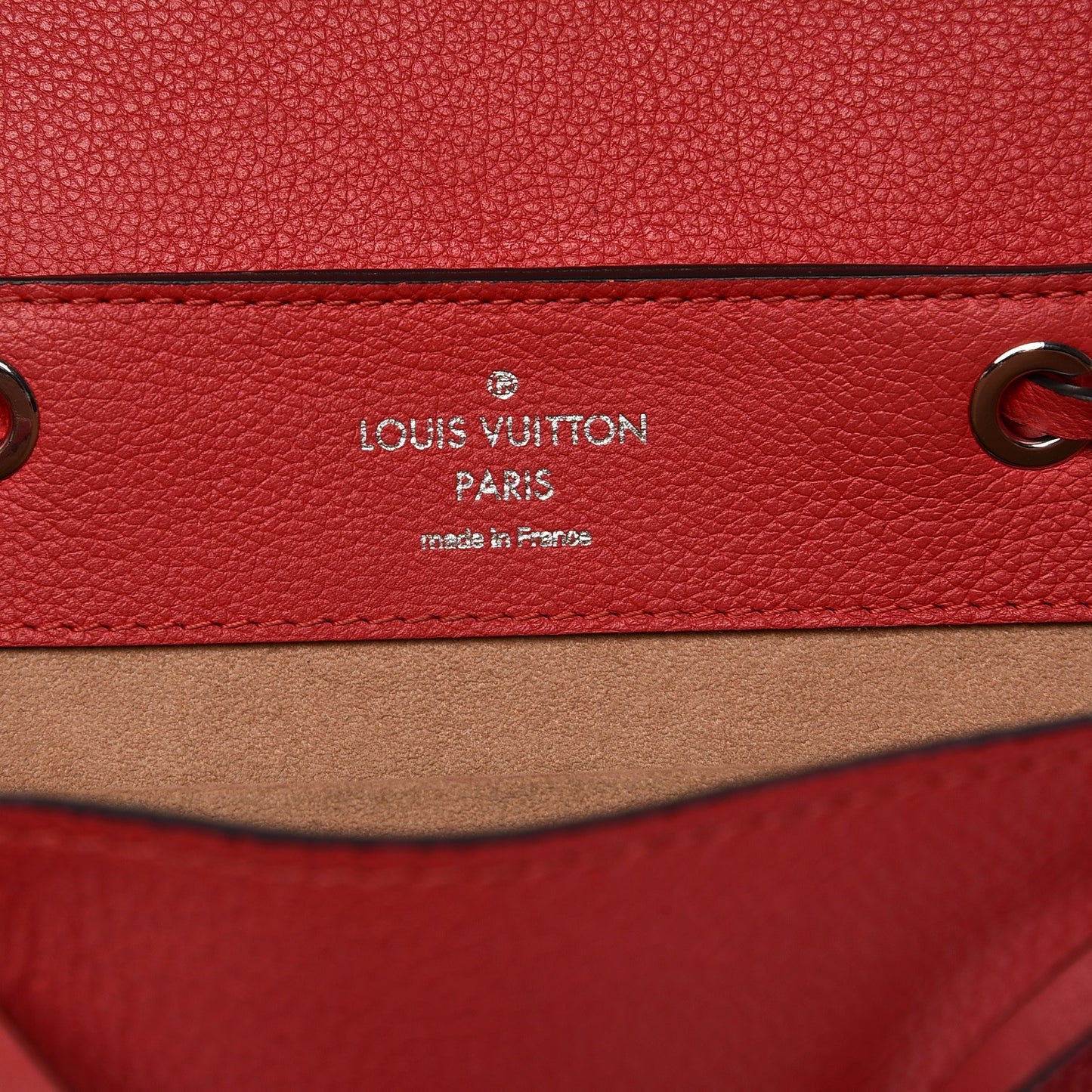 Soft Calfskin Lockme Backpack Rubis