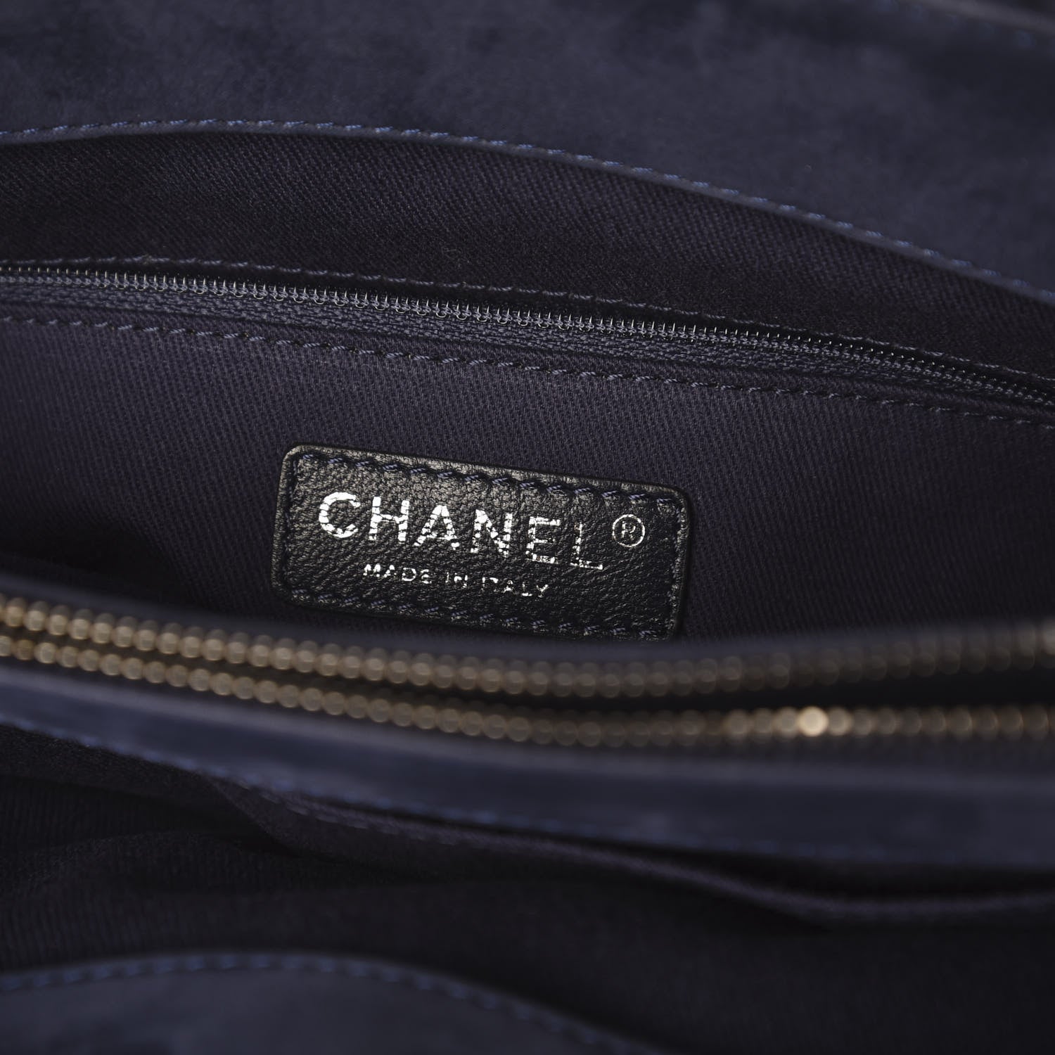 Chanel Iridescent Calfskin Quilted New Bubble Tote Dark Blue 7 of 9