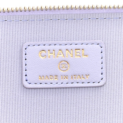 Chanel Lambskin Quilted Small Top Handle Vanity Case With Chain Light Purple 7 of 11