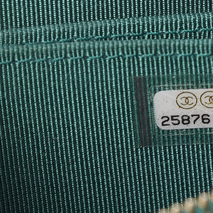 Chanel Metallic Caviar Quilted Zip Coin Purse Green 5 of 8